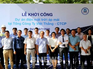Hệ thống điện mặt trời áp mái Tổng công ty Việt Thắng đã khởi công